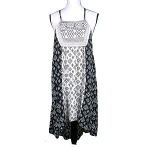 Flying Tomato Black Boho Hi-Lo Midi Dress